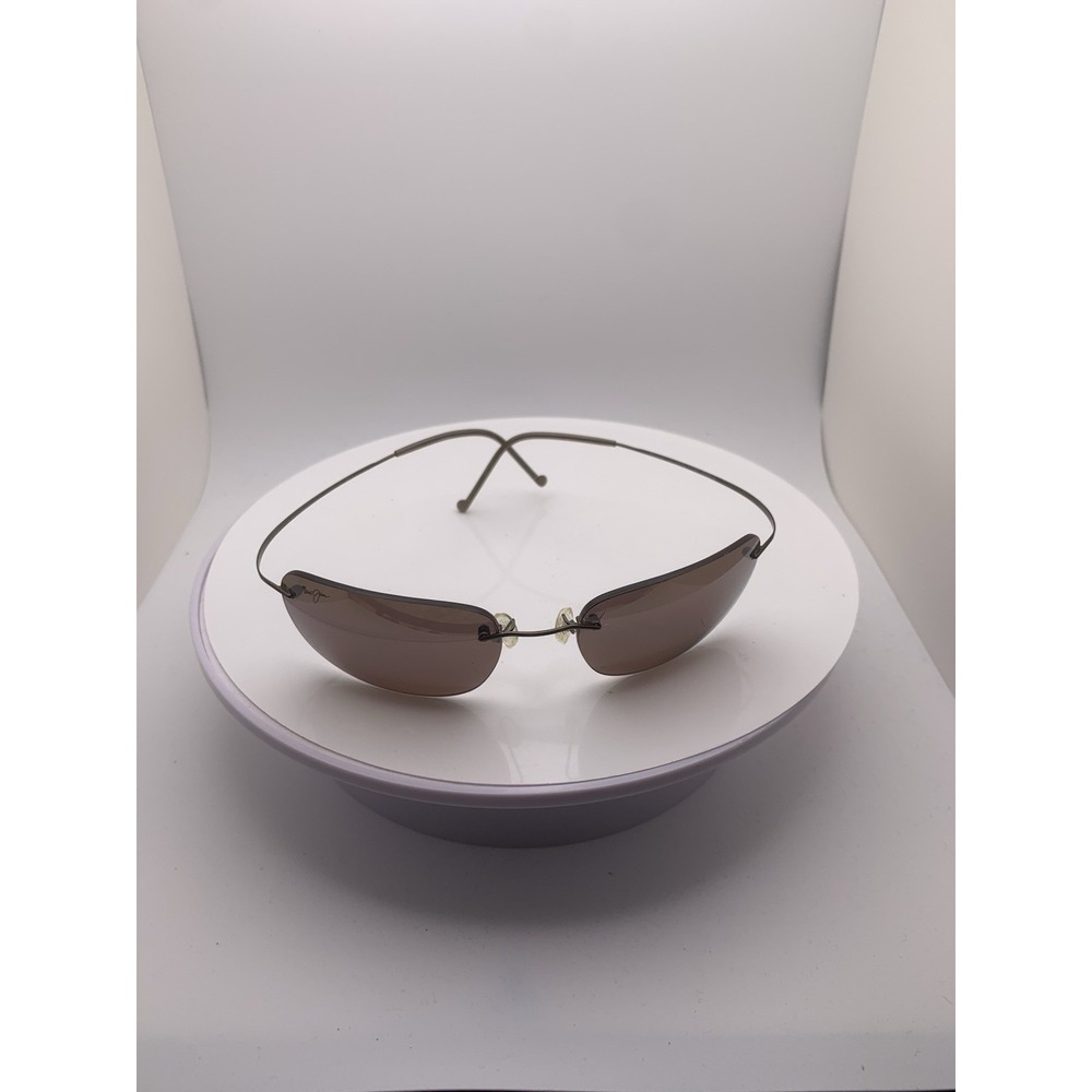 Maui Jim MJ 502-02 Kapalua Titanium Sunglasses Amber 57-18-135